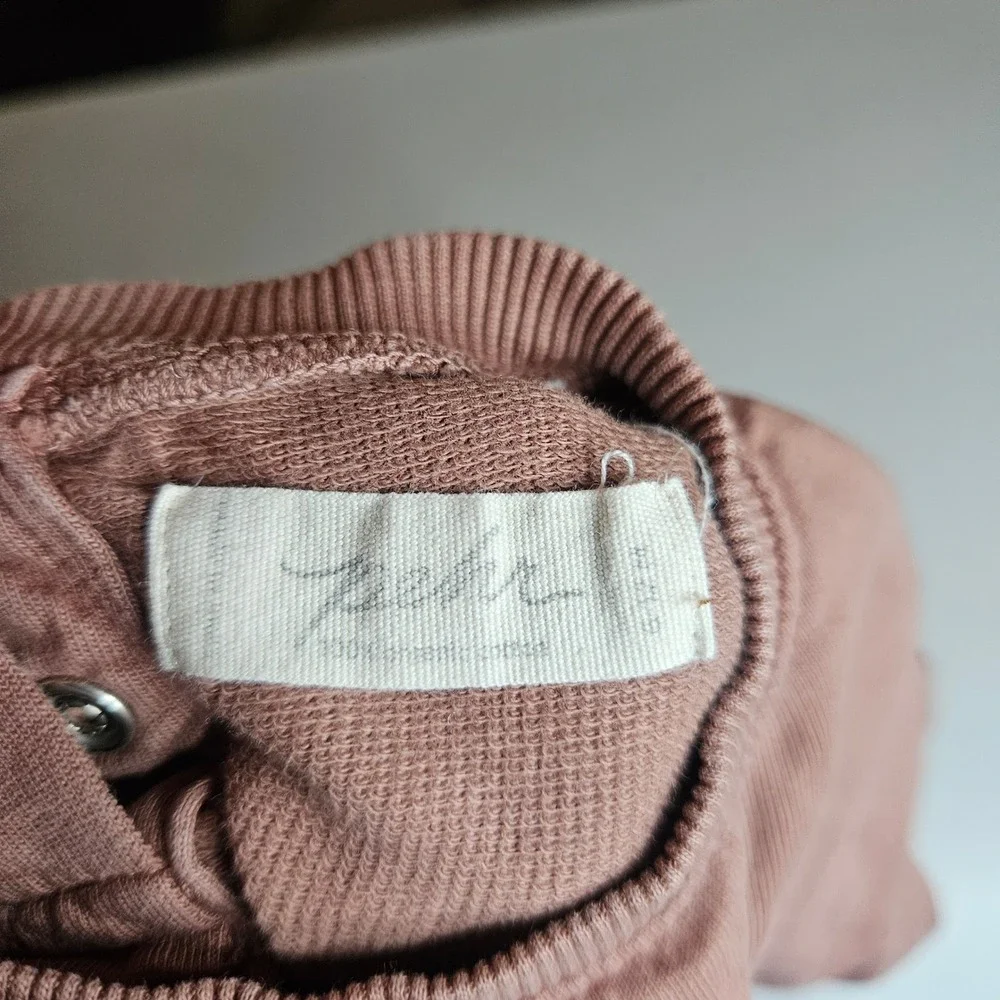 Pehr Organic Cotton Baby Bundle Ruffle Sweatshirt Joggers Muslin Romper 6-12M